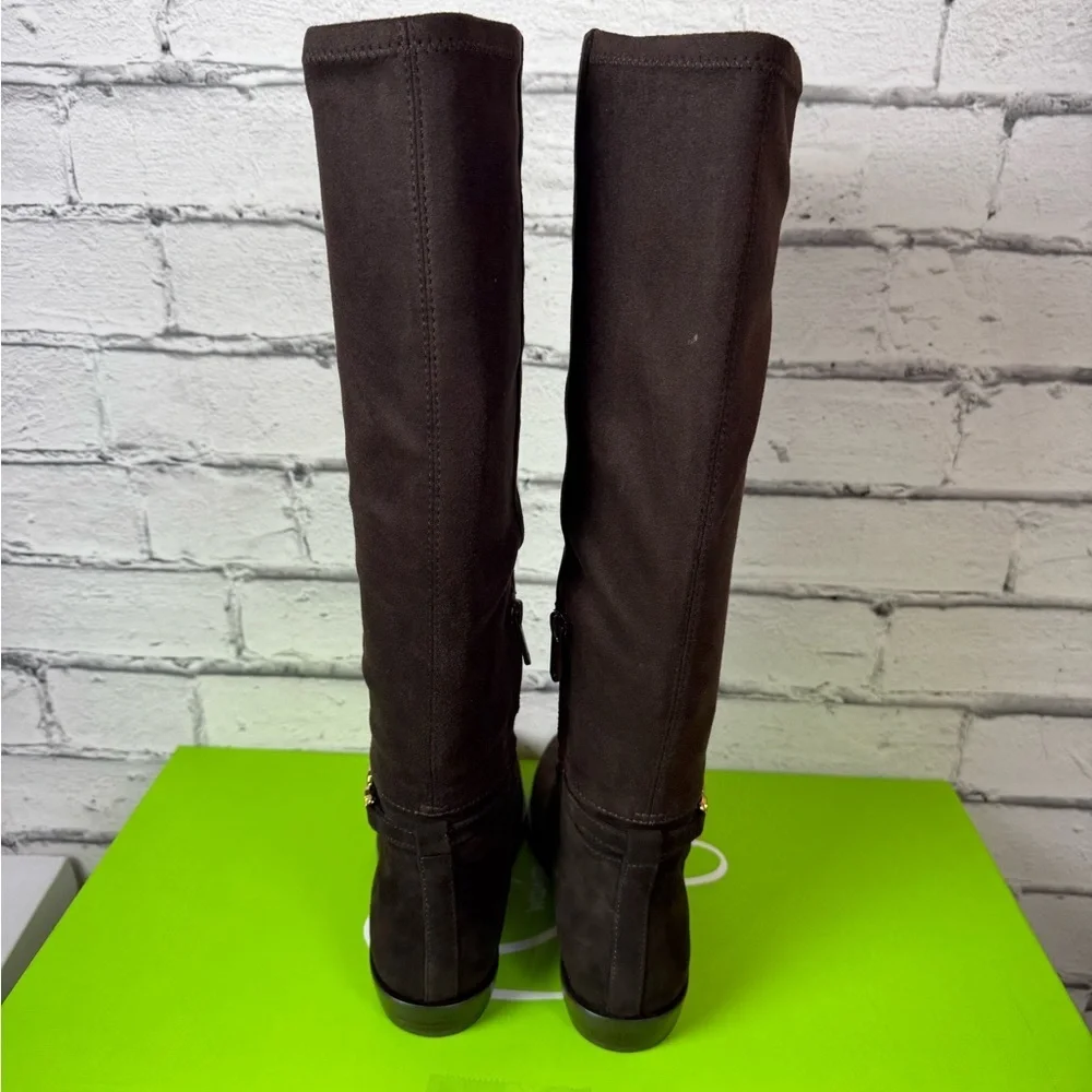 Sam Edelman Clive Chocolate Brown Suede Knee High Zipper Boots Size 5 NEW Riding